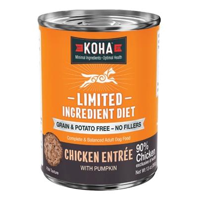 Koha Dog Grain Free Limited Ingredient Chicken 13oz. (Case of 12)