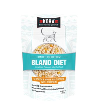 KOHA CAT BLAND DIET CHICKEN & RICE 6OZ - 12 PACK