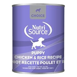 Nutrisource Dog Choice Puppy Chicken & Rice 12.3oz. (Case of 12)