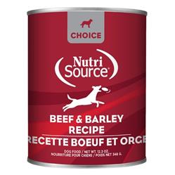 Nutrisource Dog Choice Beef & Barley 12.3oz. (Case of 12)