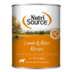 Nutrisource Dog Lamb & Rice 12.3oz. (Case of 12)
