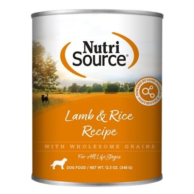 Nutrisource Dog Lamb & Rice 12.3oz. (Case of 12)