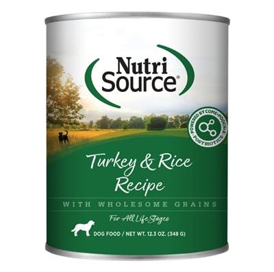 Nutrisource Dog Turkey & Rice 12.3oz. (Case of 12)
