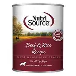 Nutrisource Dog Beef & Rice 12.3oz. (Case of 12)
