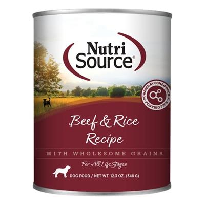 Nutrisource Dog Beef & Rice 12.3oz. (Case of 12)