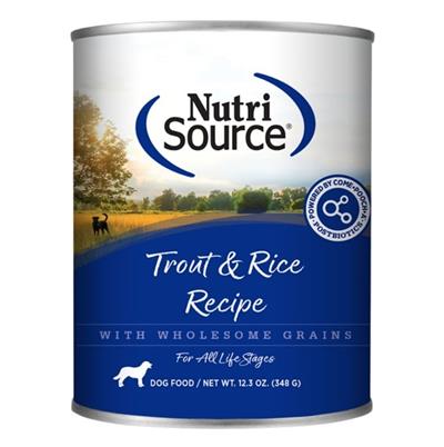 Nutrisource Dog Trout & Rice 12.3oz. (Case of 12)