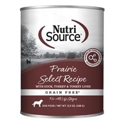 Nutrisource Dog Select Grain Free Prairie 12.3oz. (Case of 12)