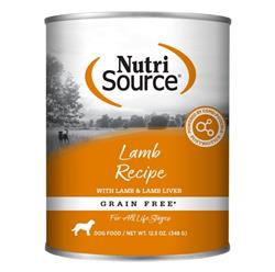 Nutrisource Dog Grain Free Lamb 12.3oz. (Case of 12)