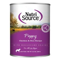 Nutrisource Dog Puppy Chicken & Rice 12.3oz. (Case of 12)