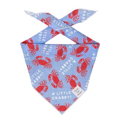 Crab | Nautical Bandana | Summer Bandana | Beach Bandana - A Little Crabby