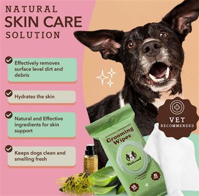 Natural Dog Company Dog Grooming Wipes - 50 Count