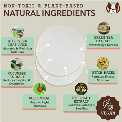 Natural Dog Company Dog Eye Wipes - 100 Count