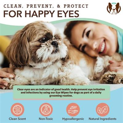 Natural Dog Company Dog Eye Wipes - 100 Count