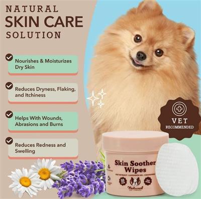 Natural Dog Company Dog Skin Soother Wipes - 100 Count