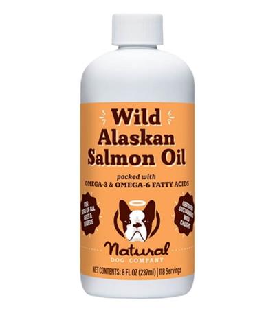 Natural Dog Company Dog & Cat Wild Alaskan Salmon Oil 8oz.
