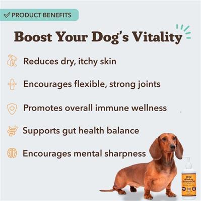 Natural Dog Company Dog & Cat Wild Alaskan Salmon Oil 8oz.