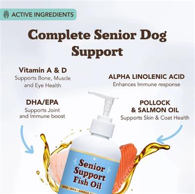 Natural Dog Company Dog Senior Support Oil 16oz.