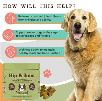 Natural Dog Company Dog Hip & Joint Supplement Chews - 90 Count