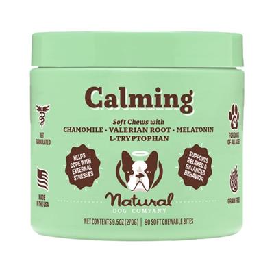 Natural Dog Company Dog Calming Supplement Chews - 90 Count