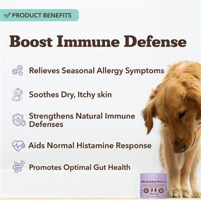 Natural Dog Company Dog Allergy & Itch Supplement Chews - 90 Count