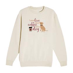 Crewneck Fleece: Coffee and My Dog (Cream)