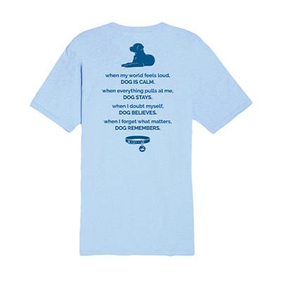 T-shirt: Dog is My Calm (Dusty Blue)