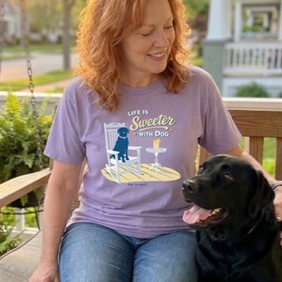 T-shirt: Life is Sweeter with Dog (Lavender)