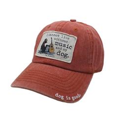 Hat: I Cannot Live Without Music and My Dog