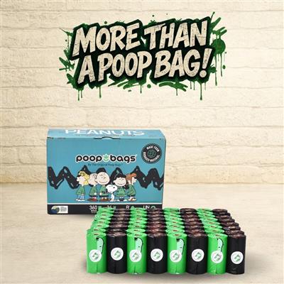 Peanuts® USDA Biobased Dog Poop Bags, 360 count, Unscented