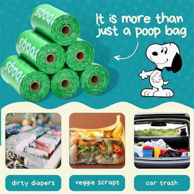 Peanuts® USDA Biobased Dog Poop Bags, 360 count, Unscented