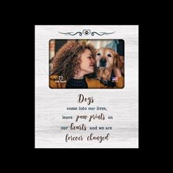 Dogs come into our lives... 9.5" x 8" Vertical Picture Frame