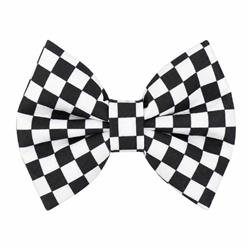BLACK & WHITE CHECKERED - DAPPER DEXTER DOG BOW TIE