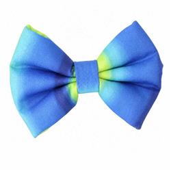 BLUE AND LIME OMBRE - DAPPER DEXTER DOG BOW TIE