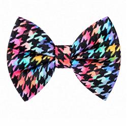 RAINBOW HOUNDSTOOTH - DAPPER DEXTER DOG BOW TIE