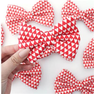 RED WITH HEARTS - DAPPER DEXTER DOG BOW TIE