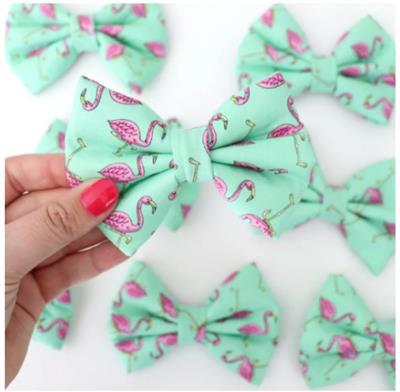 FLAMINGS (MINT) - DAPPER DEXTER DOG BOW TIE