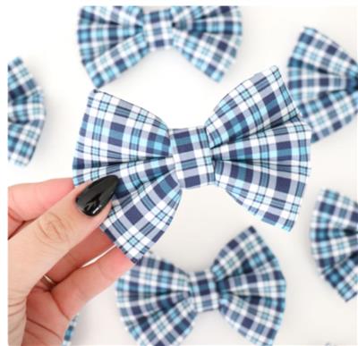 NAVY DAPPER PLAID - DAPPER DEXTER DOG BOW TIE