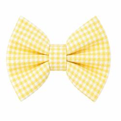 YELLOW GINGHAM - DAPPER DEXTER DOG BOW TIE