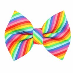 RAINBOW STRIPES- DAPPER DEXTER DOG BOW TIE