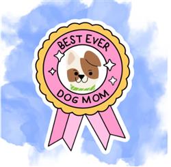 BEST DOG MOM STICKER