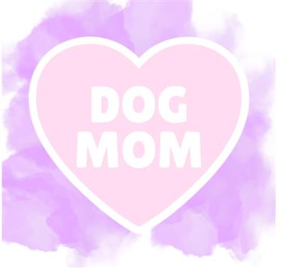 DOG MOM HEART STICKER
