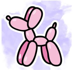 BALLOON DOG STICKER
