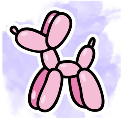 BALLOON DOG STICKER