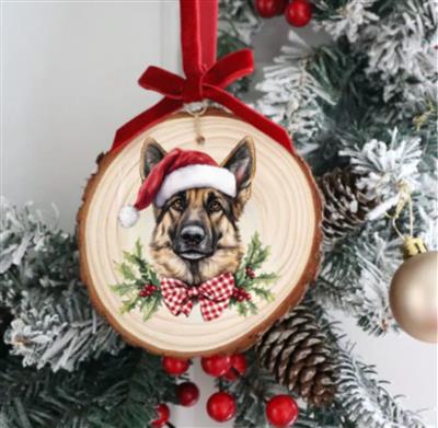 HOLIDAY GERMAN SHEPHERD ORNAMENT