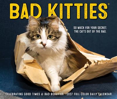 Bad Kitties 2027 5.4" x 6.2" Box Calendar