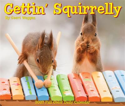 Gettin' Squirrelly 2027 5.4" x 6.2" Box Calendar