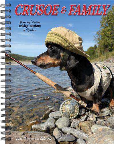 Crusoe the Celebrity Dachshund 2027 6.5" x 8.5" Engagement Calendar