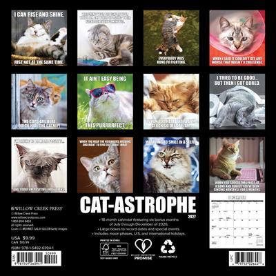 Cat-astrophe 2027 7" x 7" Mini Wall Calendar