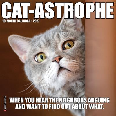 Cat-astrophe 2027 7" x 7" Mini Wall Calendar