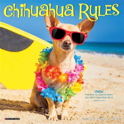 Chihuahua Rules 2027 7" x 7" Mini Wall Calendar